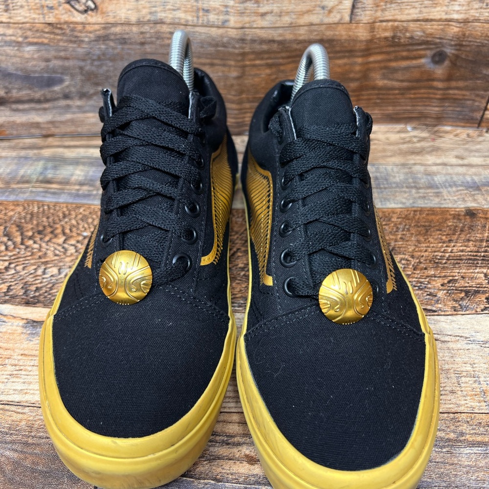Vans X Harry Potter Sneakers Men Size 7 Women 8.5 Golden Snitch Shoes Old Skool - Picture 2 of 9